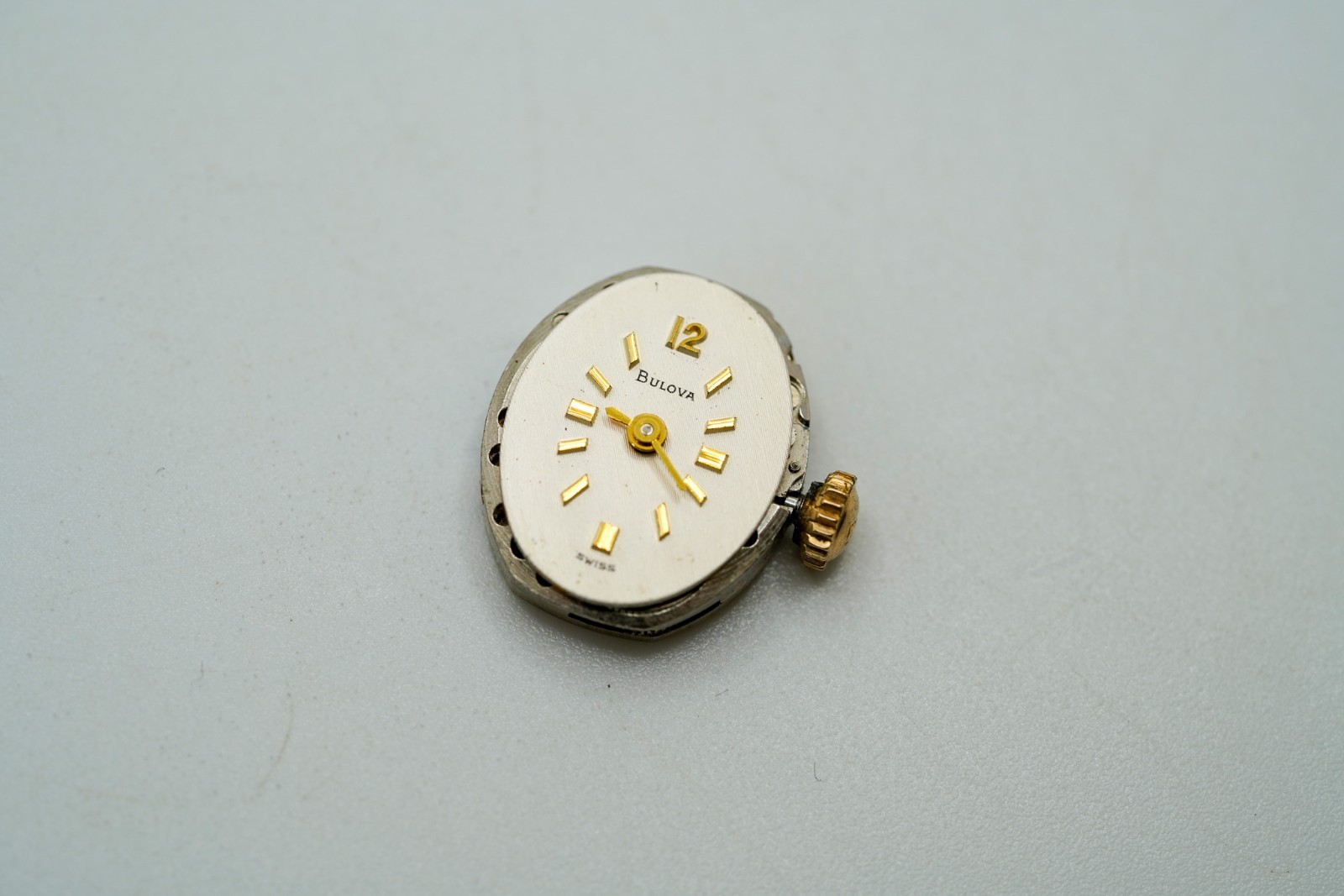 Vintage Bulova 17 Jewels 15mm x 13mm 14k Crown Womans Watch Movement JB48