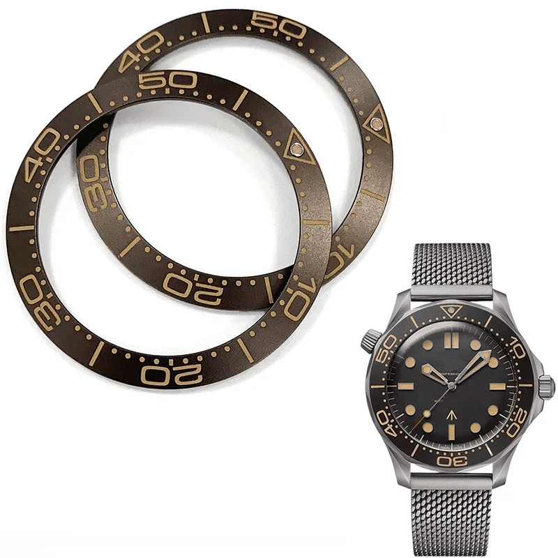 Aluminum Brown Watch Bezel Insert Fits Omega Seamaster Diver 300M 007 42mm