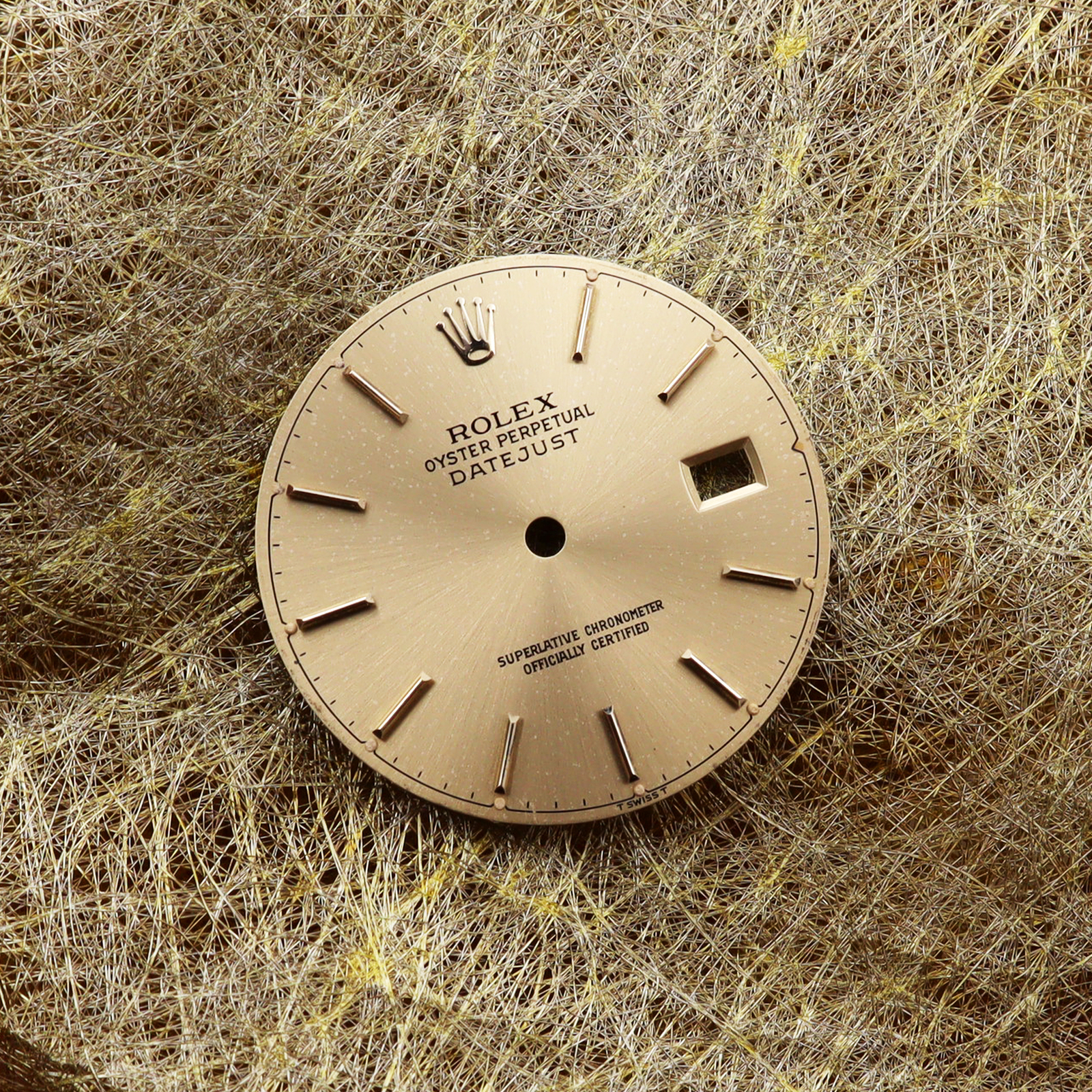 Rolex DateJust 36mm Champagne Index Hour Markers 16233 16013 Watch Dial
