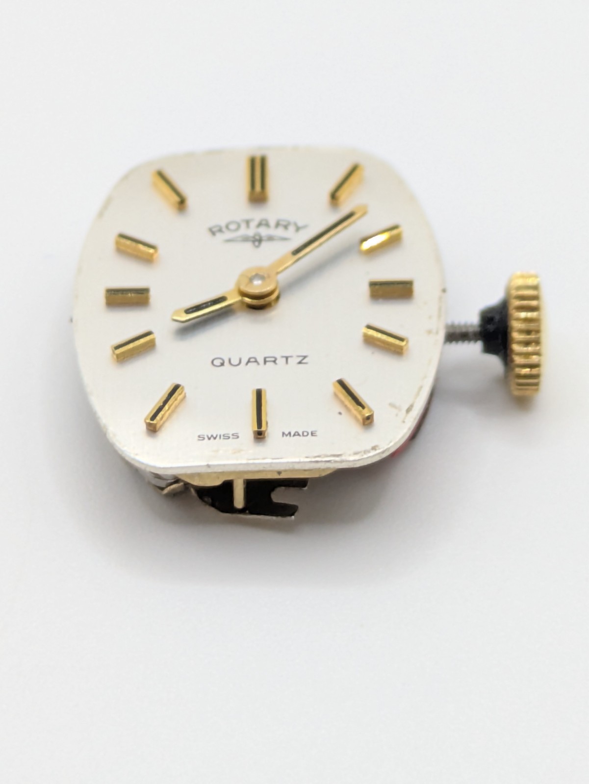 Rotary 2500.10 Quartz Watch Movement Swiss Made Dial Crown Untested 17.2mm
