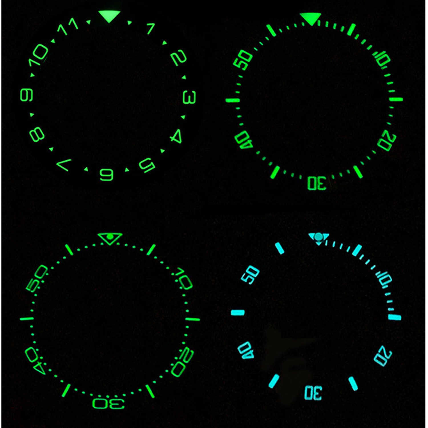 Luminous Sloped 38 Ceramic Watch Bezel Insert for GMT Submariner Daytona SKX007
