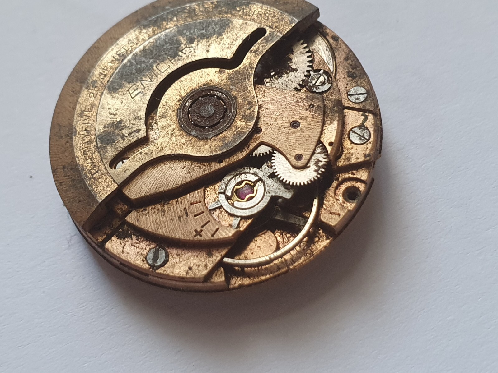 ENICAR cal 125 watch automatic movement only Rusted project