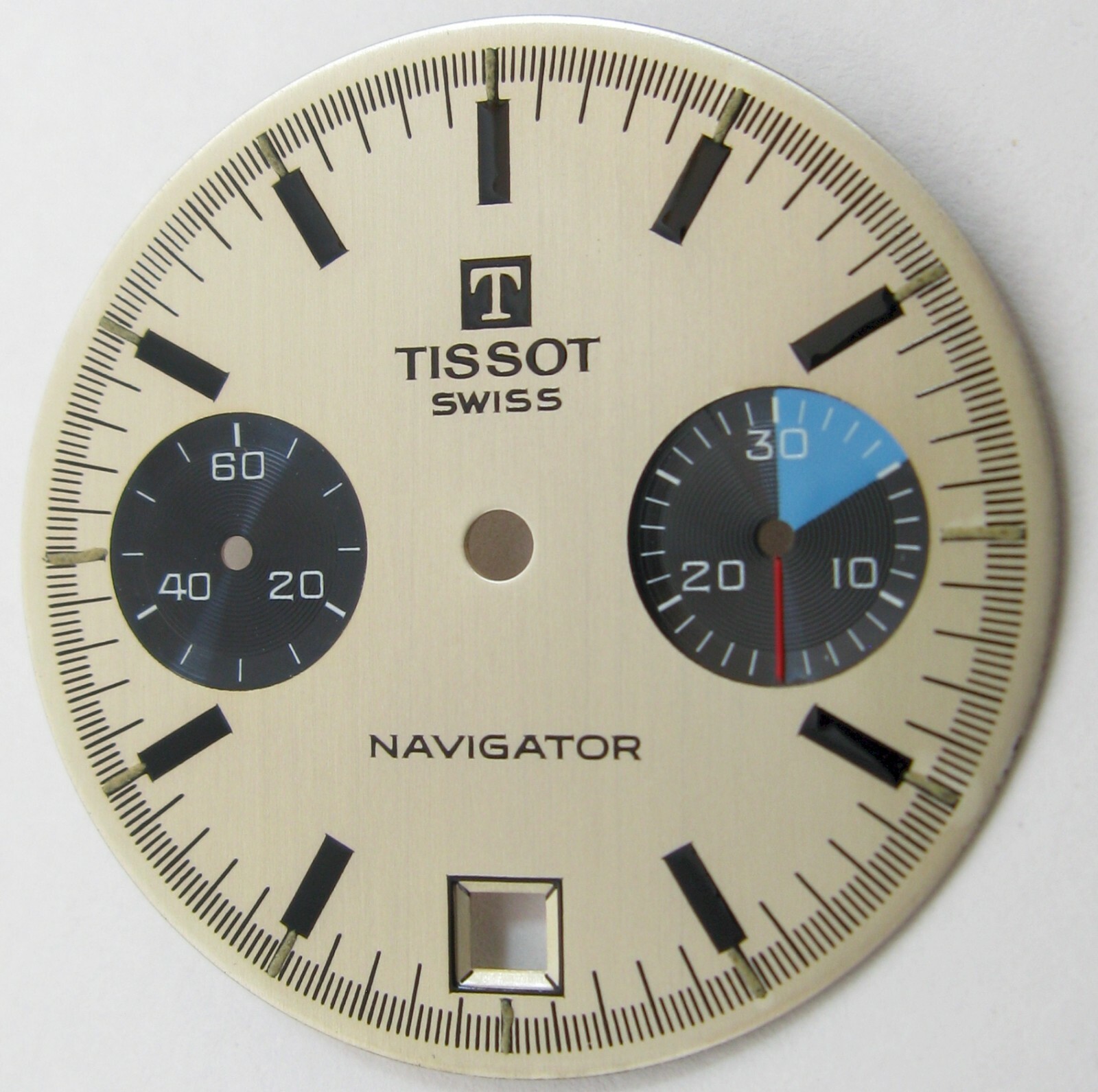 Tissot Navigator grey dial with date fit Valjoux 7734 * diameter 30.5 mm *