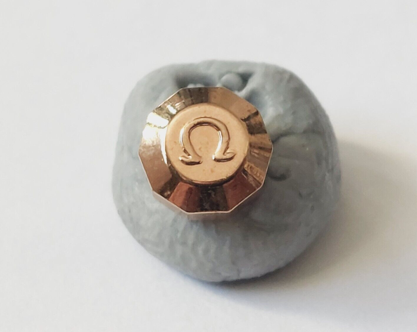 OMEGA ROSE GOLD PLATED WATCH CROWN KEYS. (5mm X 2.5mm ) (OC-77)