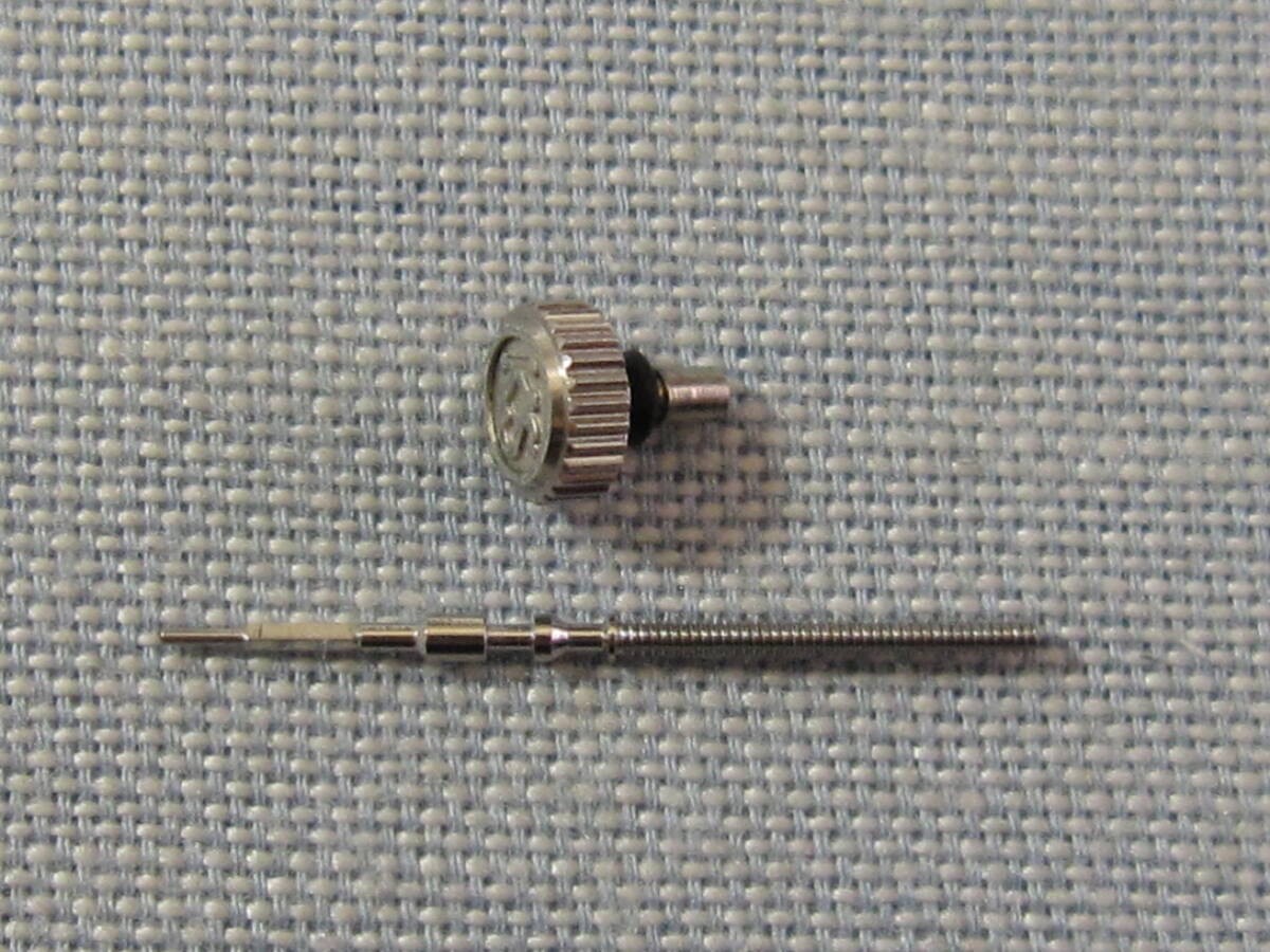 Genuine SEIKO King Seiko 52KS Crown 45M09E & Stem 354026 Silver 5245 NOS