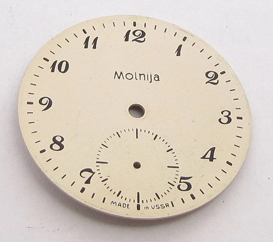 EXPORT MOLNIJA Dial cal.3602 USSR Soviet Vintage for Pocket watch ORIGINAL 1970s