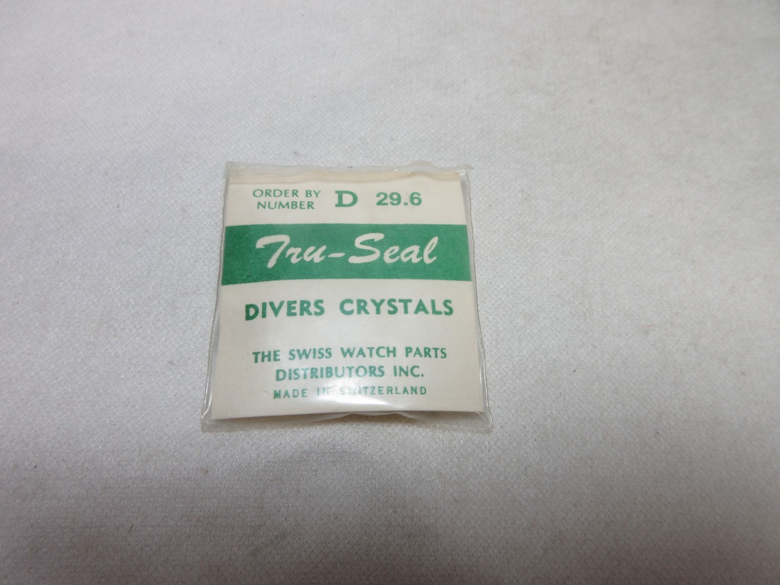 TRU SEAL DIVERS ROUND WATCH CRYSTAL D 29.6 WATERPROOF REPLACEMENT PART #444