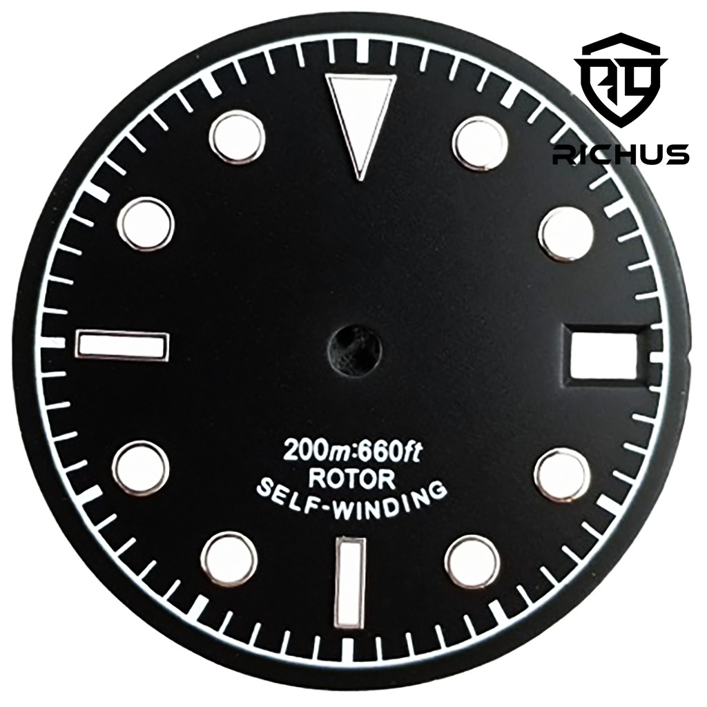28.5mm Watch Dial Green Luminous Fit NH34 NH35 NH36 Movement Watch Accessories
