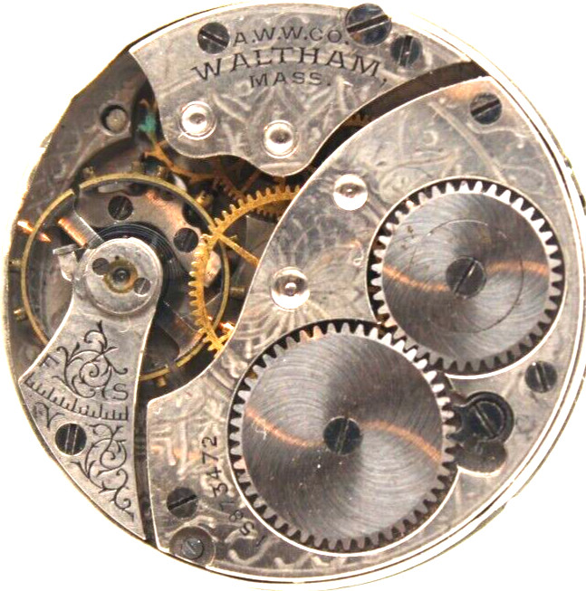 1907 WALTHAM POCKET WATCH MOVEMENT 15873472 GRADE 161 0s 7j (TF2)