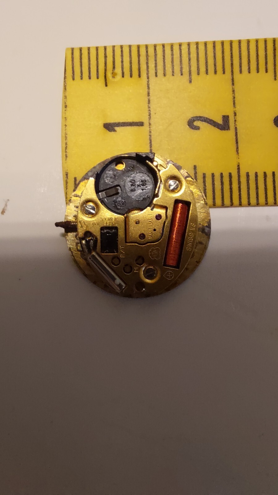 Movado Watch Face & Movement Mother Of Pearl Diamond Parts Only NOT WORKING READ