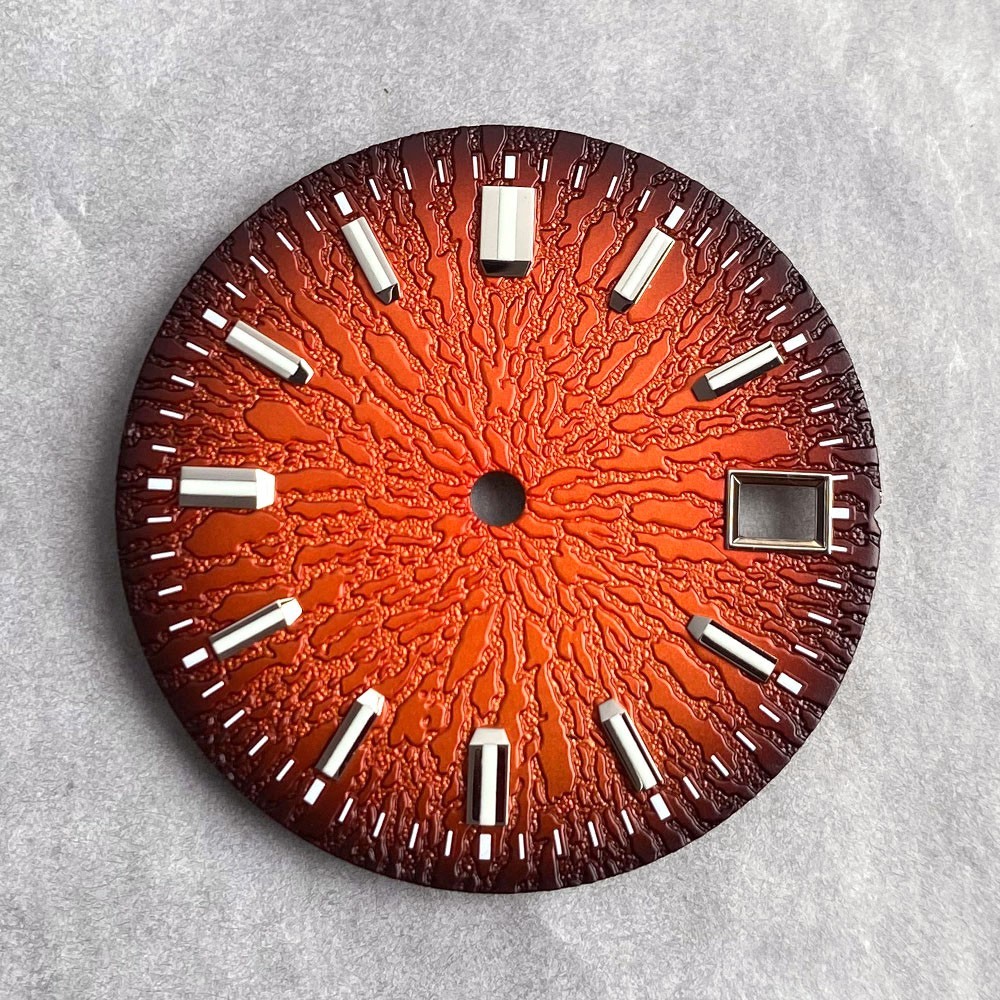 29mm NH35 Textured Watch Dial Luminous for NH36 NH38 NH70/71/72 4R35/36 MOD Dial