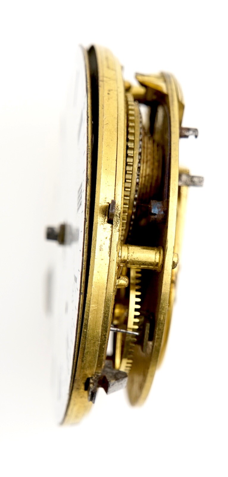 JOHN FRENCH LONDON ENGLISH VERGE FUSEE POCKET WATCH SPARES OR REPAIRS G44