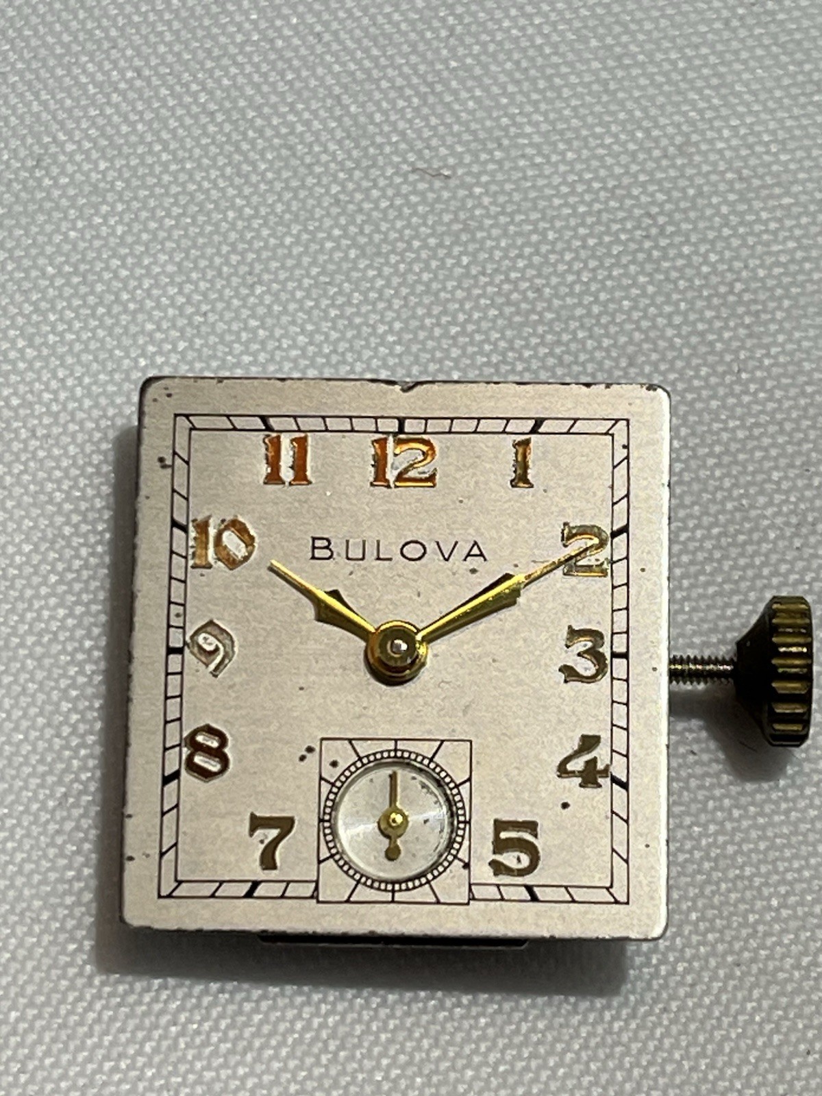 Bulova 8AE Movement, 17 Jewel, N.O.S., Not Running