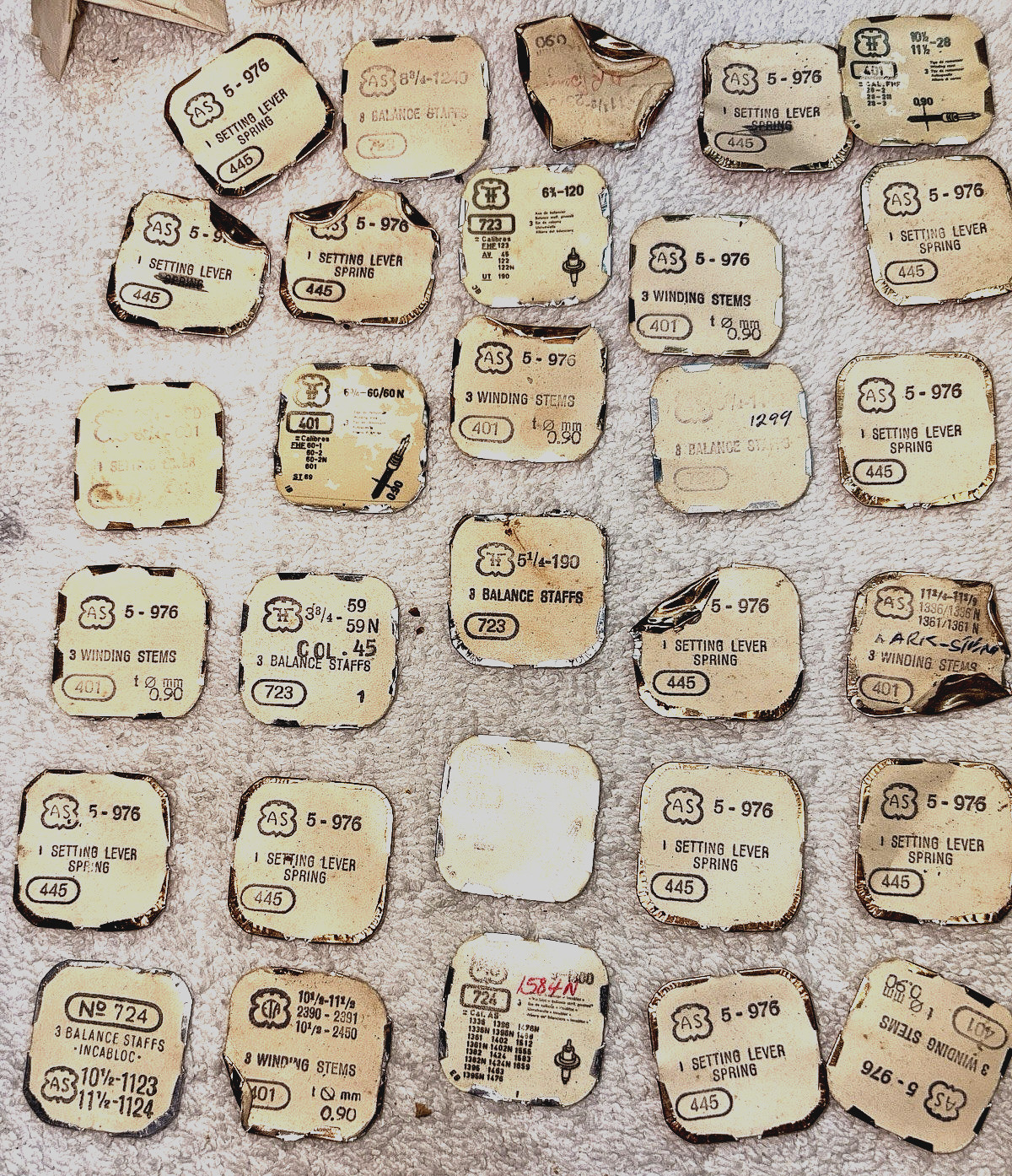 Lot-Brand Name NOS Watch Repair Material- Over 200 Pieces!