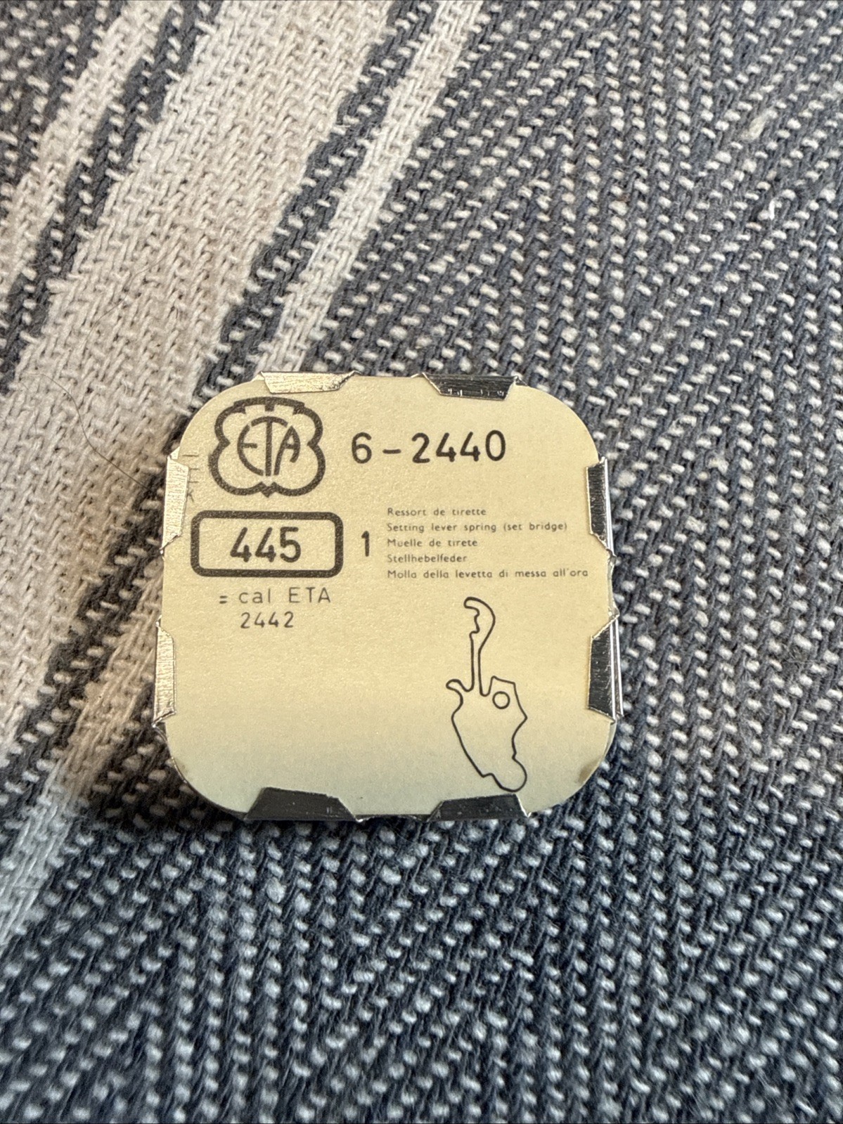 ETA 2440 Part # 445 Set Lever Sealed