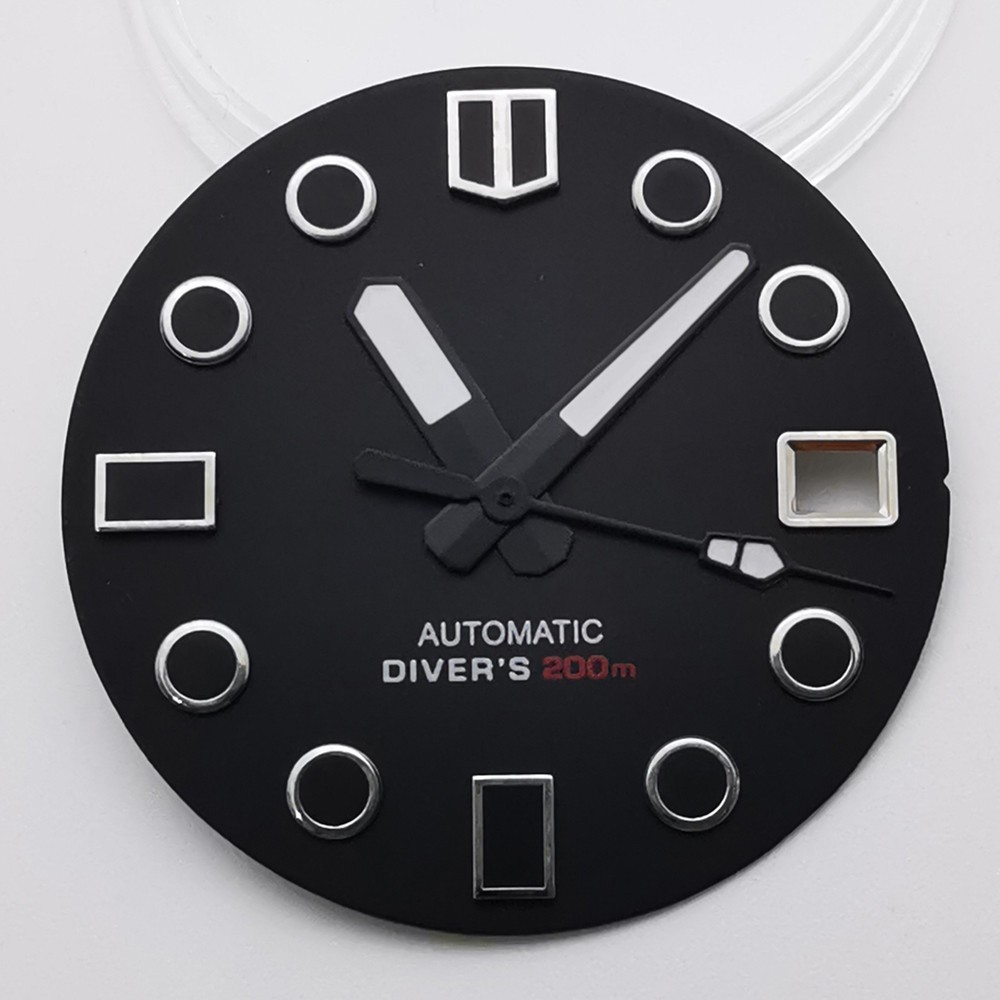 28.5mm black gray white sterile watch dial fit NH35 movement