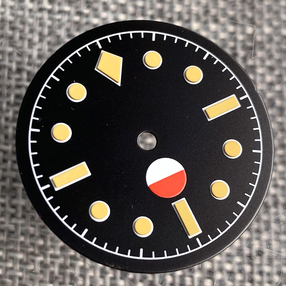 29mm Black Sterile Watch Dial Hands Fit NH35A NH36A ETA2824 PT5000 Auto Luminous