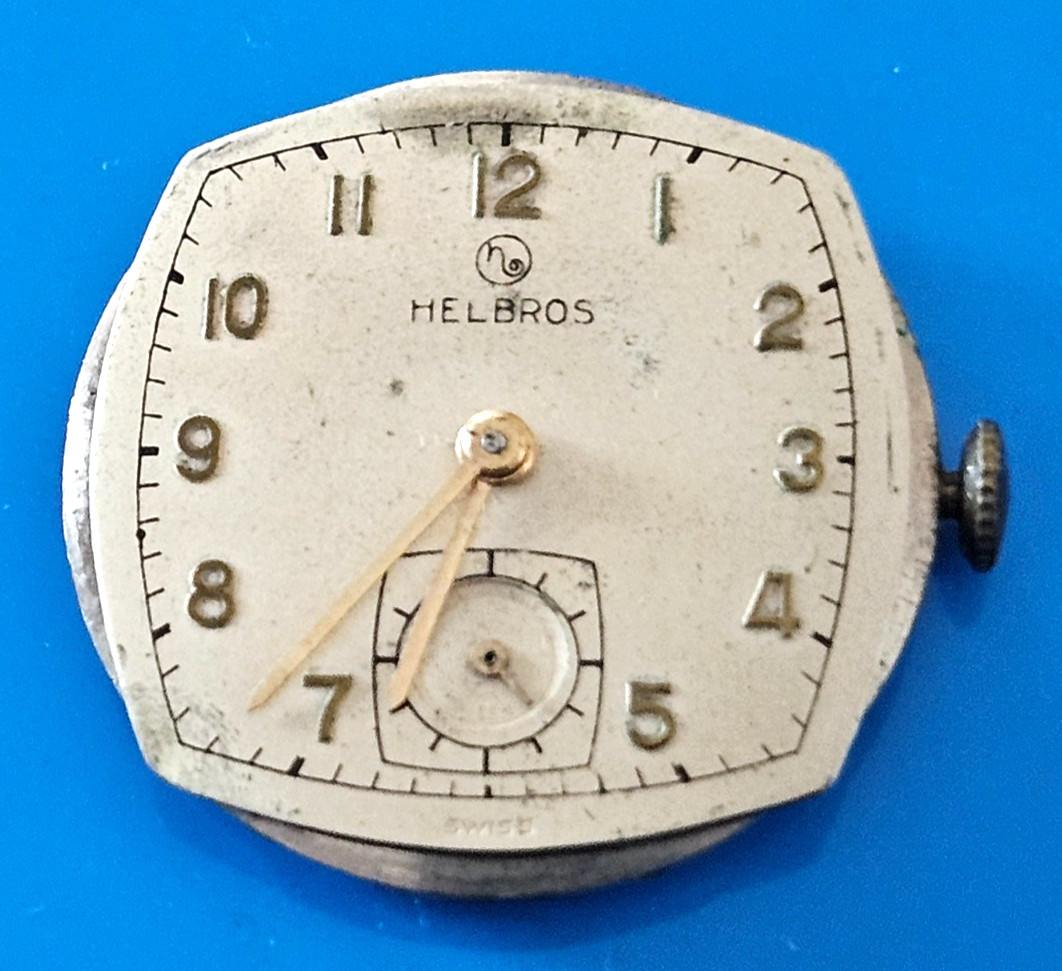 HELBROS 17J Watch Movement (REMOVED FROM GOLD CASE/BALANCE RUNS) lot125