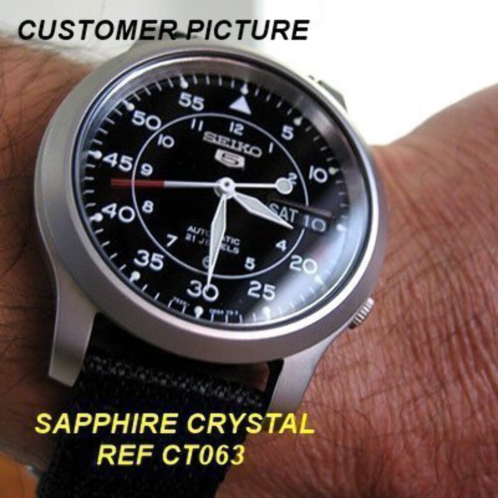 Watch Crystal Only for Seiko 5 SNK Double Dome Sapphire Crystal – 30mm – CT063