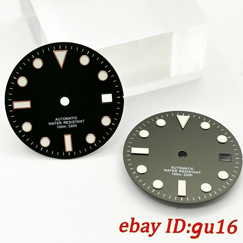 28.5mm Blue-Green Luminous Dial Suitable For NH35 Movement Watch Accessories