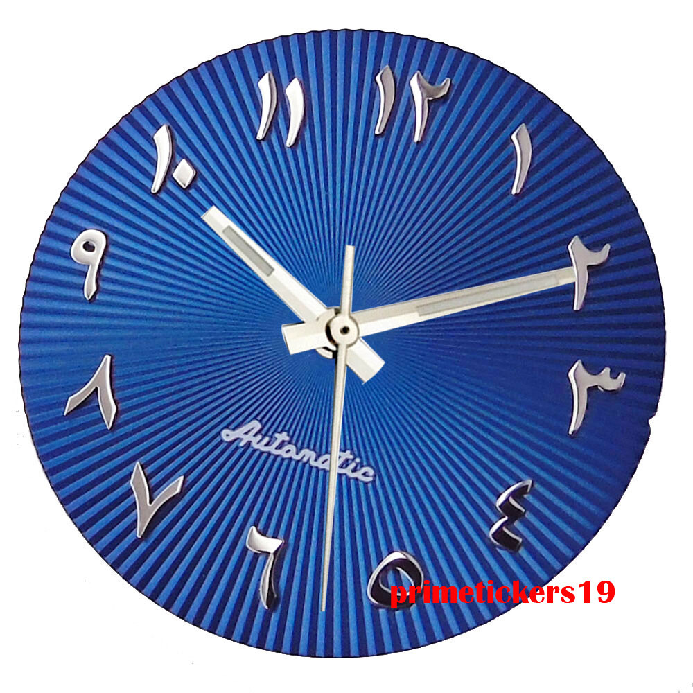 29mm Automatic Watch Dial Silver Hands Luminous Fit NH35 Miyota82 ETA2824 PT5000