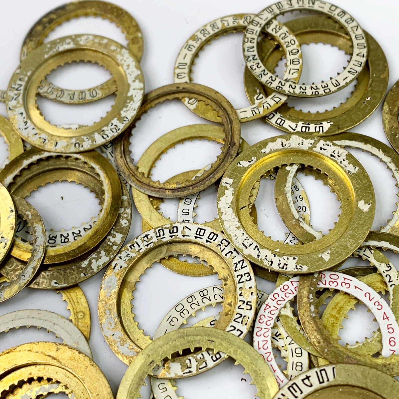 25 Calendar Day Date Dial Disc Number Watch Part Steampunk Watchmaker Lot Repair