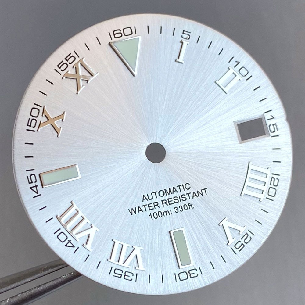 29mm Retro Watch Dial Date Roman Marks Fit NH35 Miyota8215 DG2813 ETA2824 PT5000