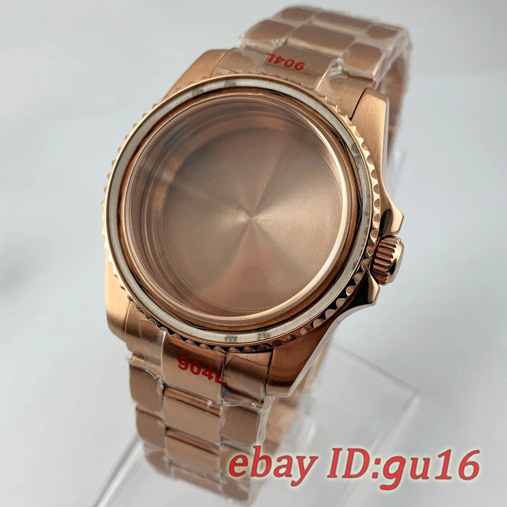 36mm Rose gold watch case Fit NH34 NH35 NH36 Miyota8215 821A ETA2836 2824 PT5000
