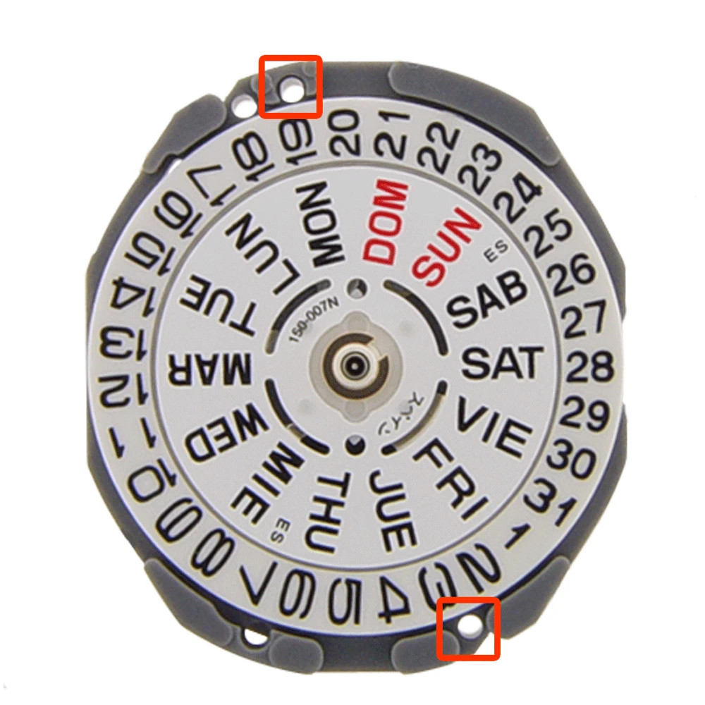 Original Hattori/Seiko VJ23 Day/Date @3 Japan Quartz Movement, HT: 4.6mm