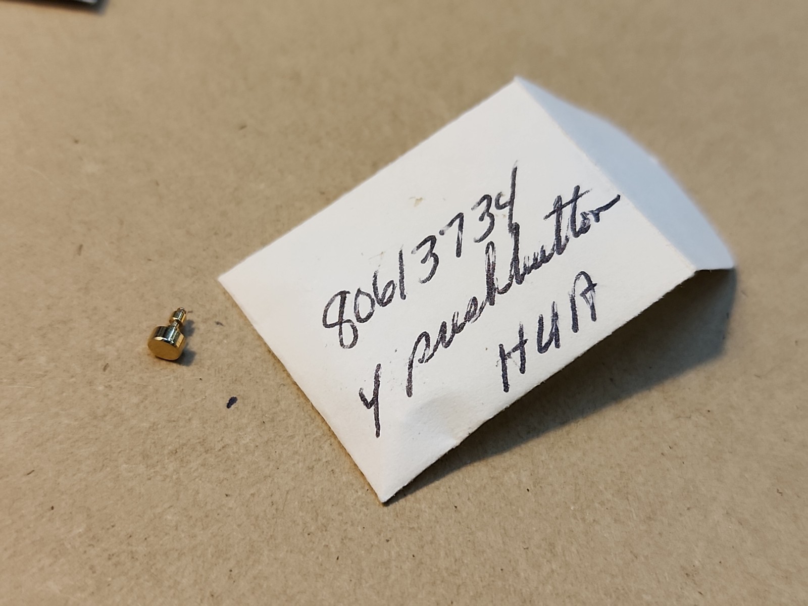 Vintage NOS Seiko 80613734 Yellow Pusher Push-Button 2.95mm Diameter