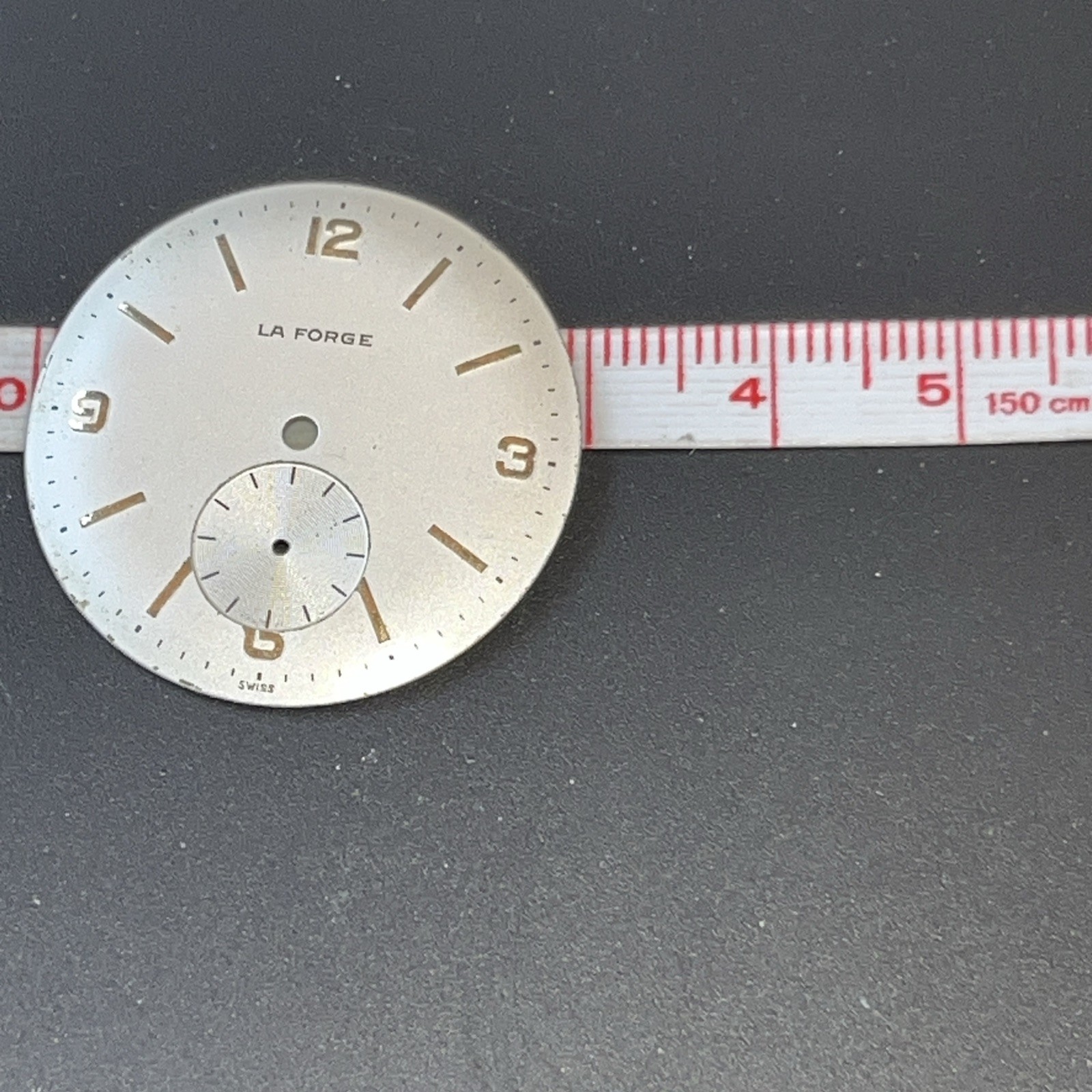 VTG La Forge Watch Dial with Sub -Seconds Swiss Made for Parts Repair