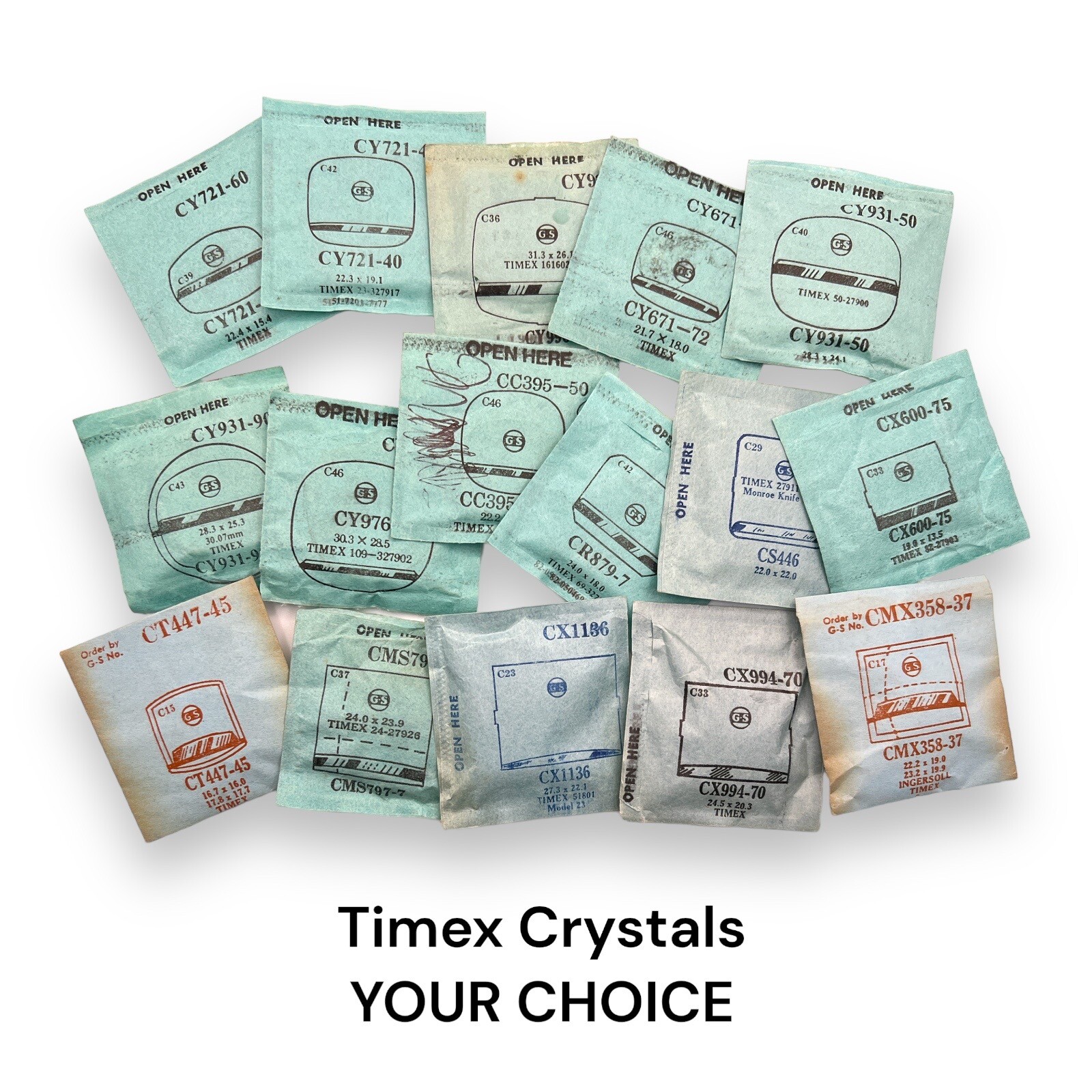 Timex Watch Crystal G-S YOUR CHOICE VTG NOS