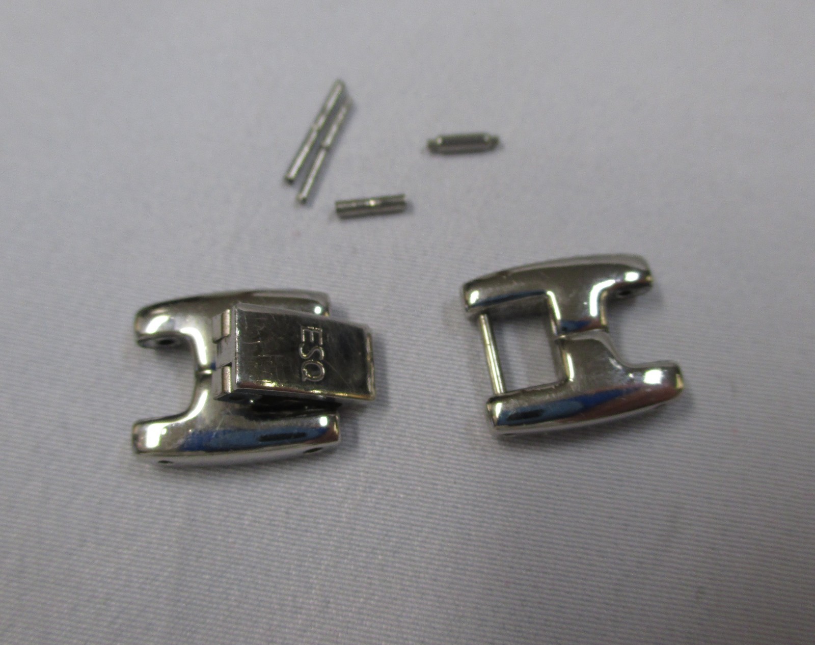 Genuine ESQ ESQUIRE MOVADO 100533A Complete Stainless Steel Clasp, Pins & Tubes