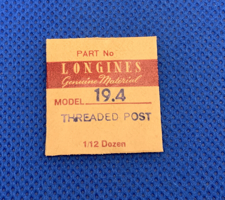 Longines 19.4 Part #963 Threaded Post. Sealed. New Old Stock. 34-43 L
