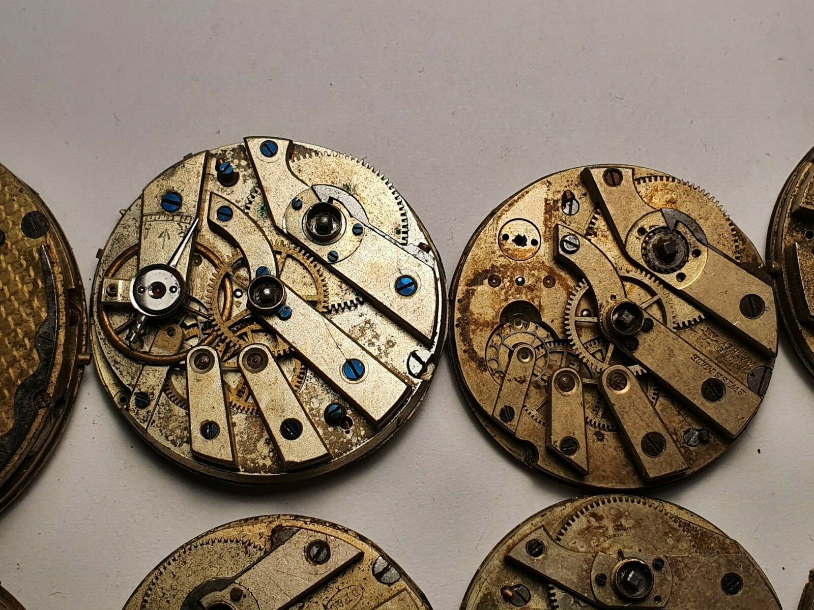 cylindre pocket watch movements for parts joblot