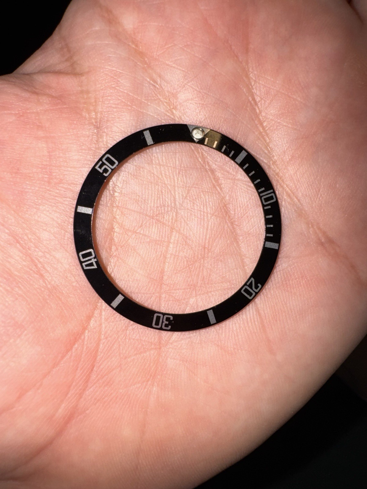 Genuine Rolex Submariner Insert 16610 16800 168000 16613 Black Luminova