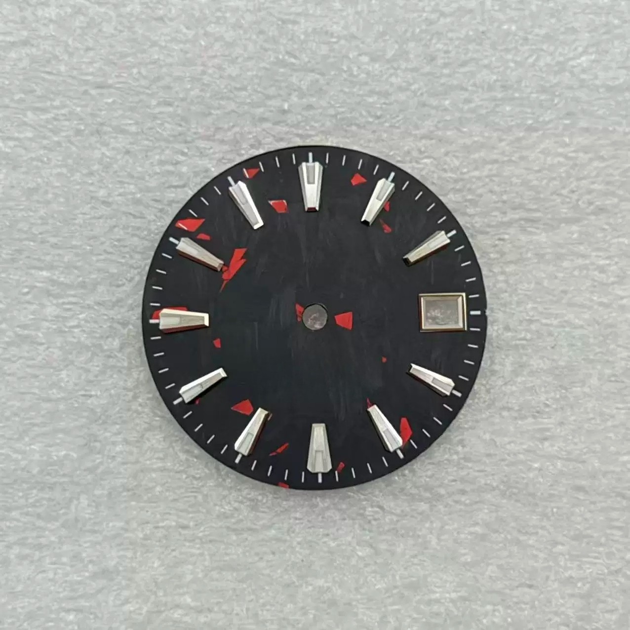 28.5mm Carbon Texture Dial Lume Indices 3H Date Fit Auto Mod Part