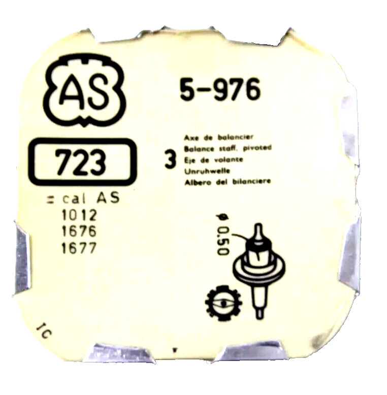 AS 976 BALANCE STAFF HSP 50 RIV 70 (3 ARM) watch part #723/994 724 INC/AS 1677