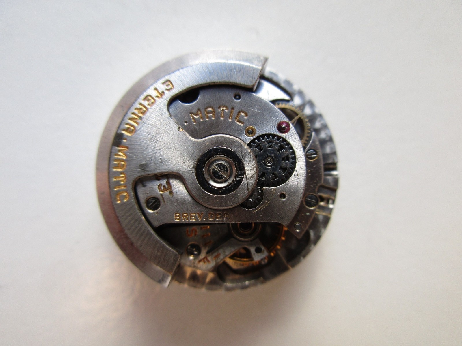 Eterna-matic cal. 1198R Swiss automatic watch movement – running