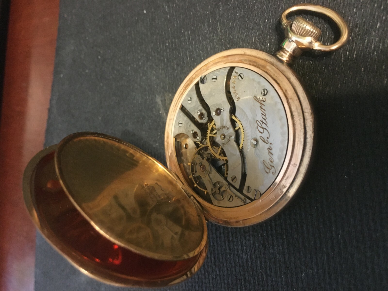 VINTAGE HAMPDEN GEN STARK 15 JEWEL H/C RUNNING