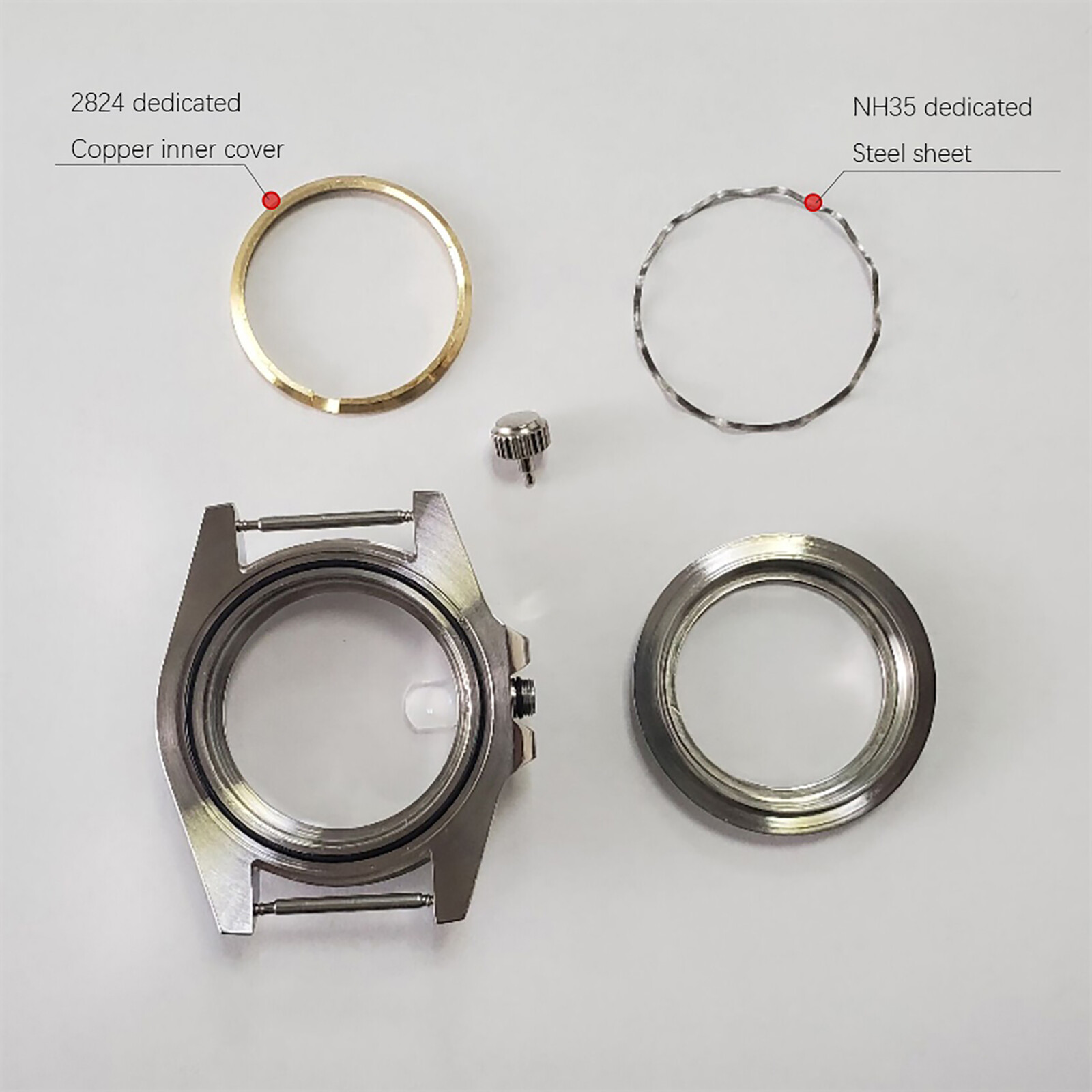 40MM 316L Stainless Steel Watch Case For Japanese NH35 Movement &Sapphire Glass