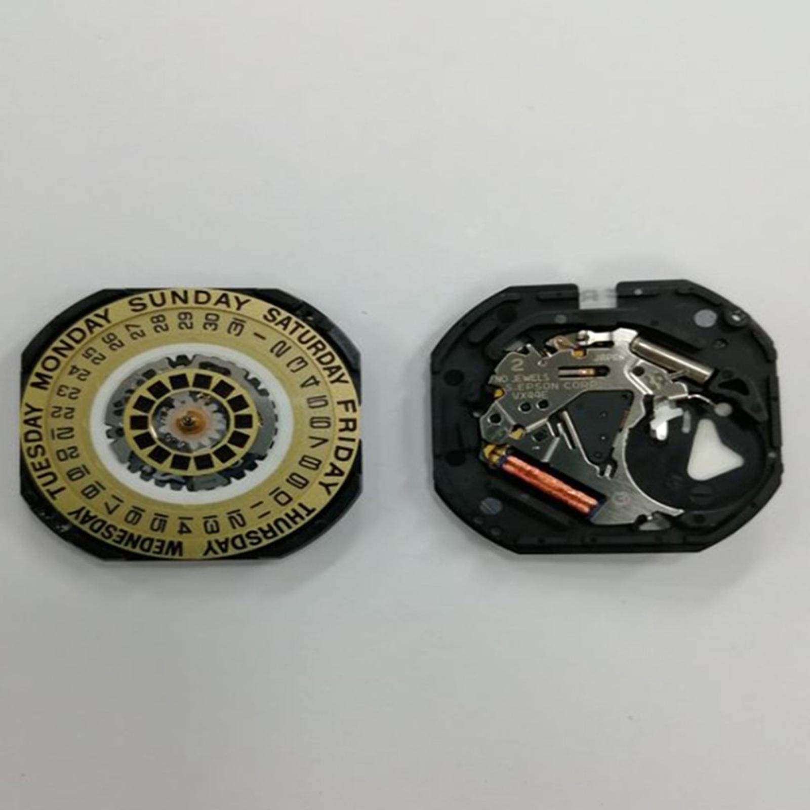 Quartz Watch Replacement Movement Date Wide Day Watches For VX44E 11½ ‴