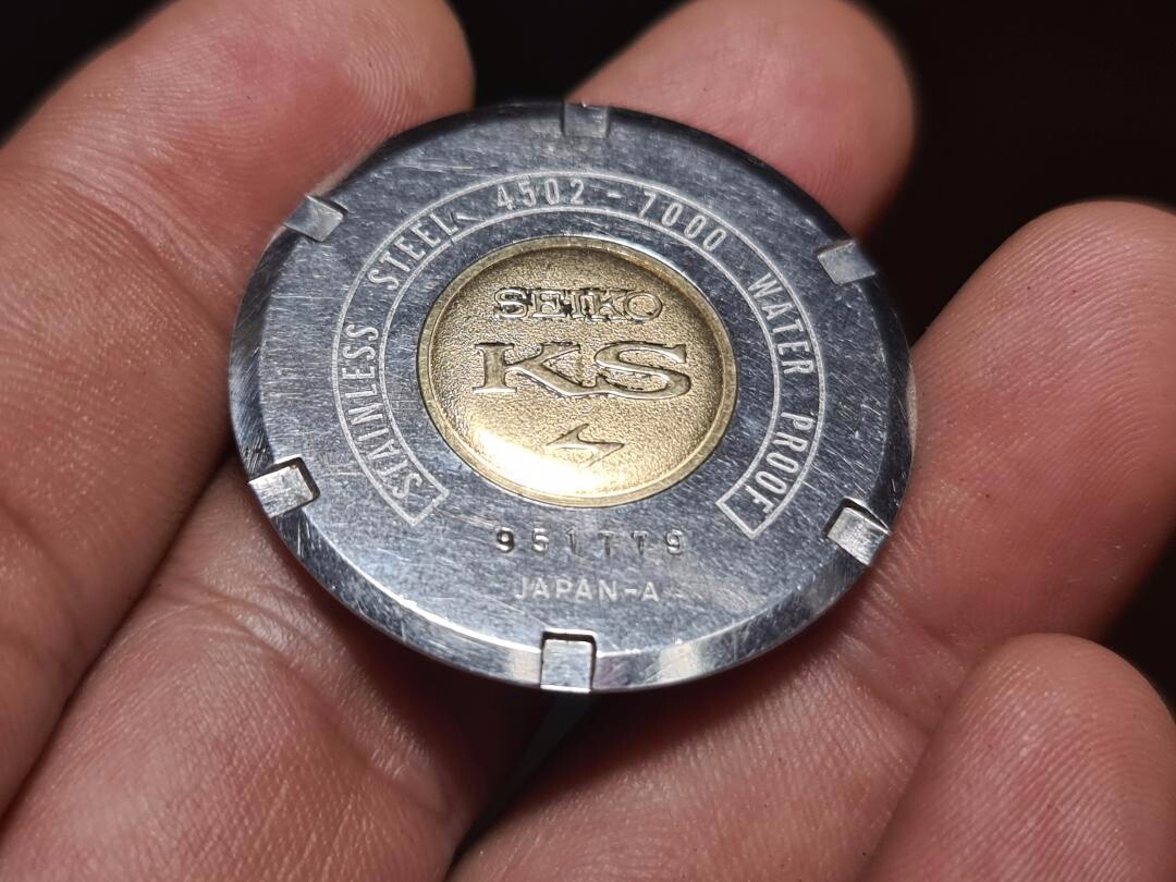 GENUINE CASE BACK COVER SEIKO KS HI-BEAT KING SEIKO 4502-7000 DATED MAY 1969