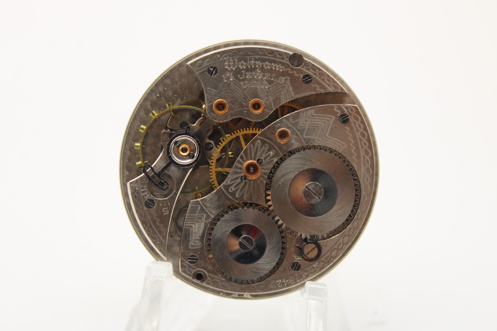 1928 WALTHAM POCKET WATCH MOVEMENT 26678420 GRADE 225 12s 17j (F4D2)