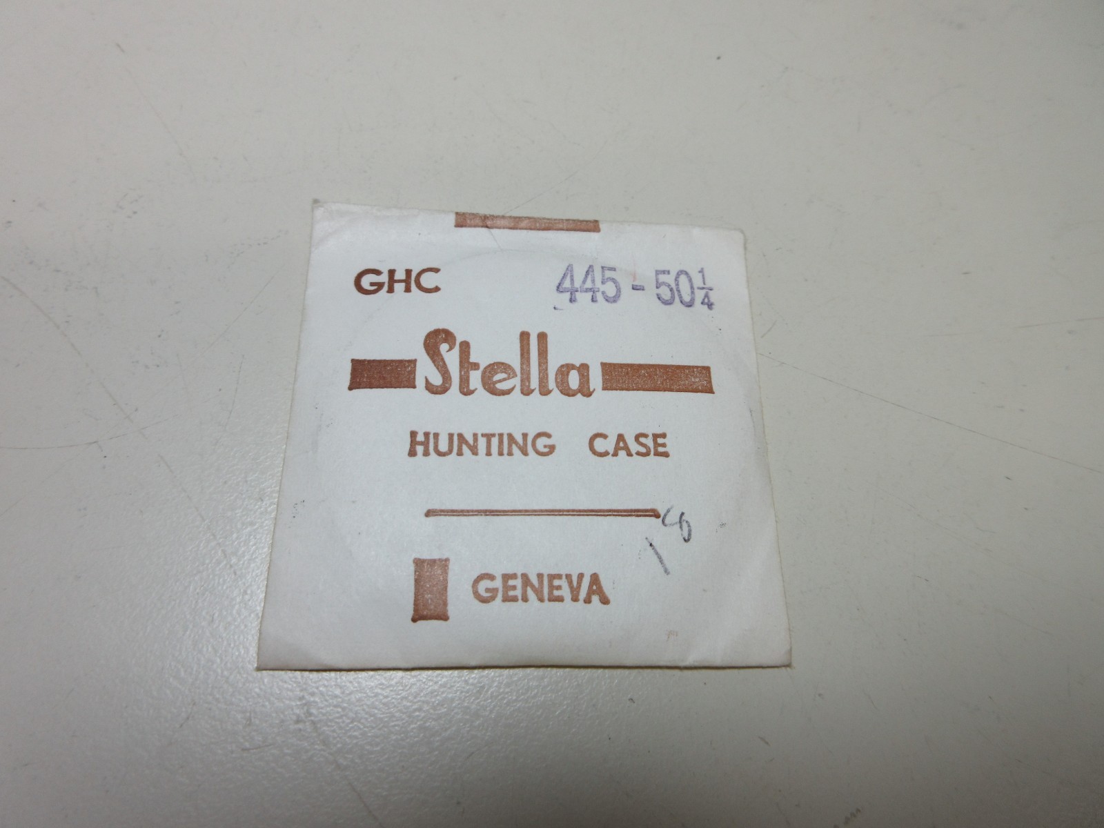 STELLA ROUND WATCH CRYSTAL GHC 445 – 50 1/4 HUNTING CASE REPLACEMENT PART #378
