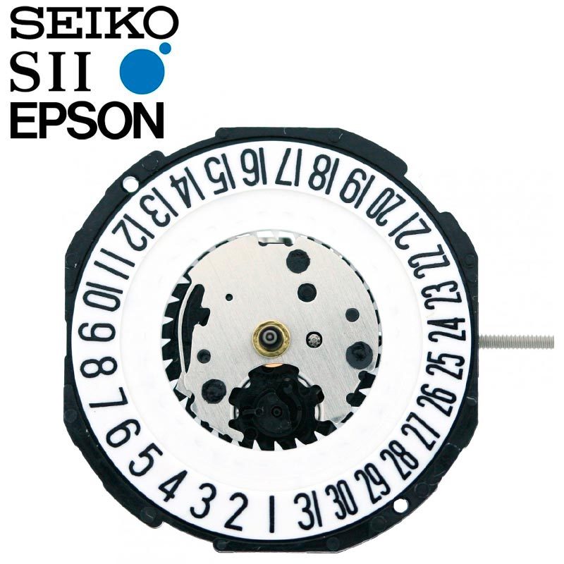 New Japan SII / TMI / Epson PC32 Watch Movement, 10 1/2 Ligne, Date 6, 3 Hands