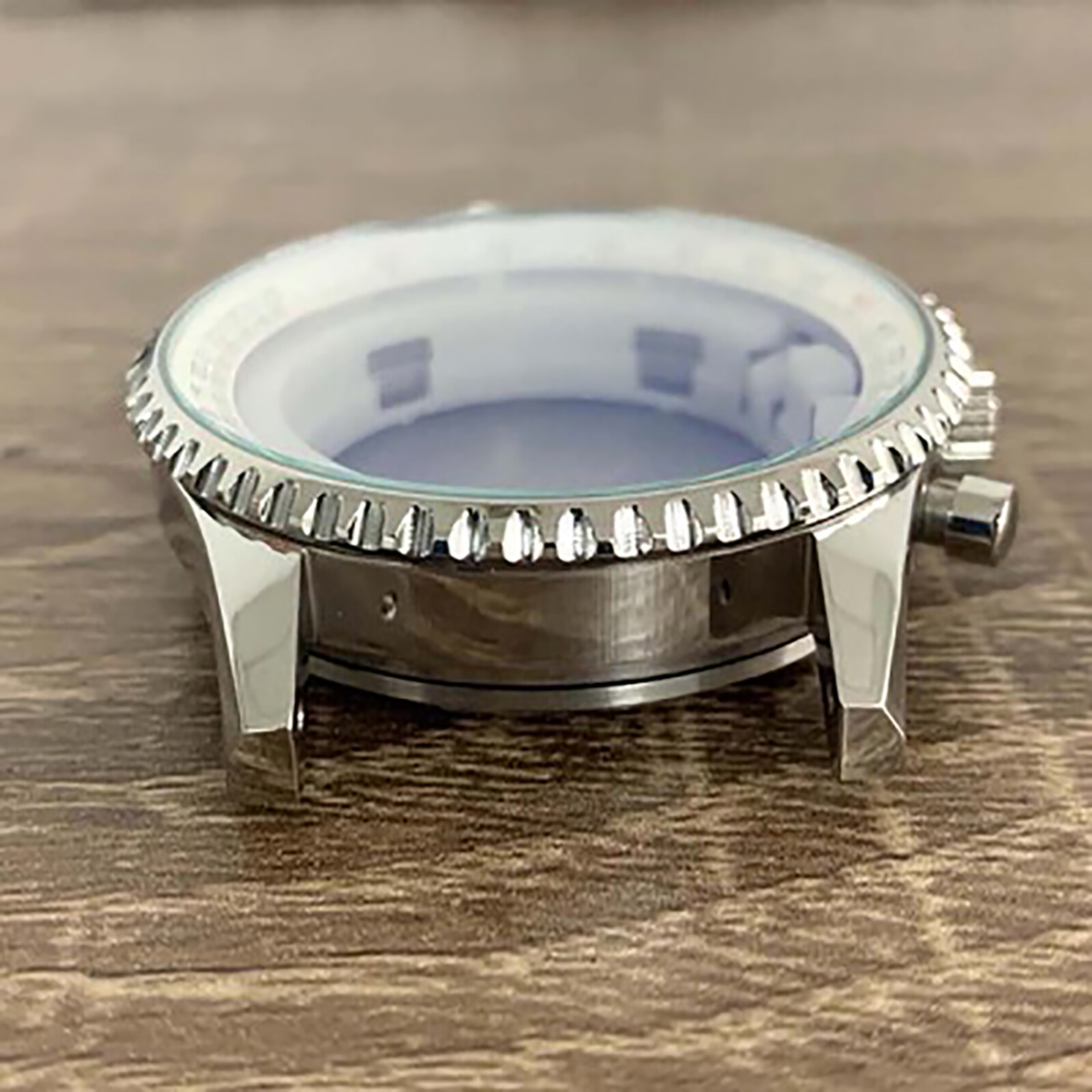 46.5MM Stainless Steel Watch Case + Strap + Hand For Japan VK63 Quartz Movement