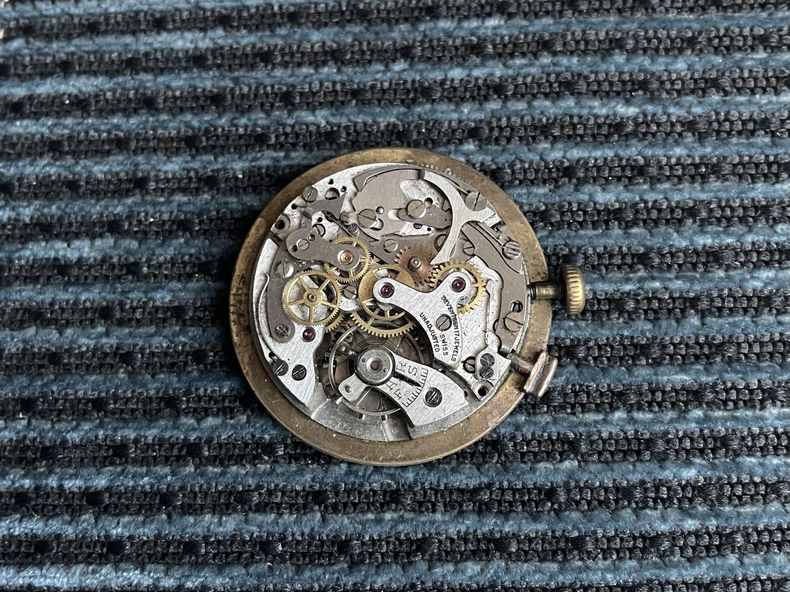 Vintage SILVER Chronographe Swiss Watch 17 Jewels movement Landeron 48