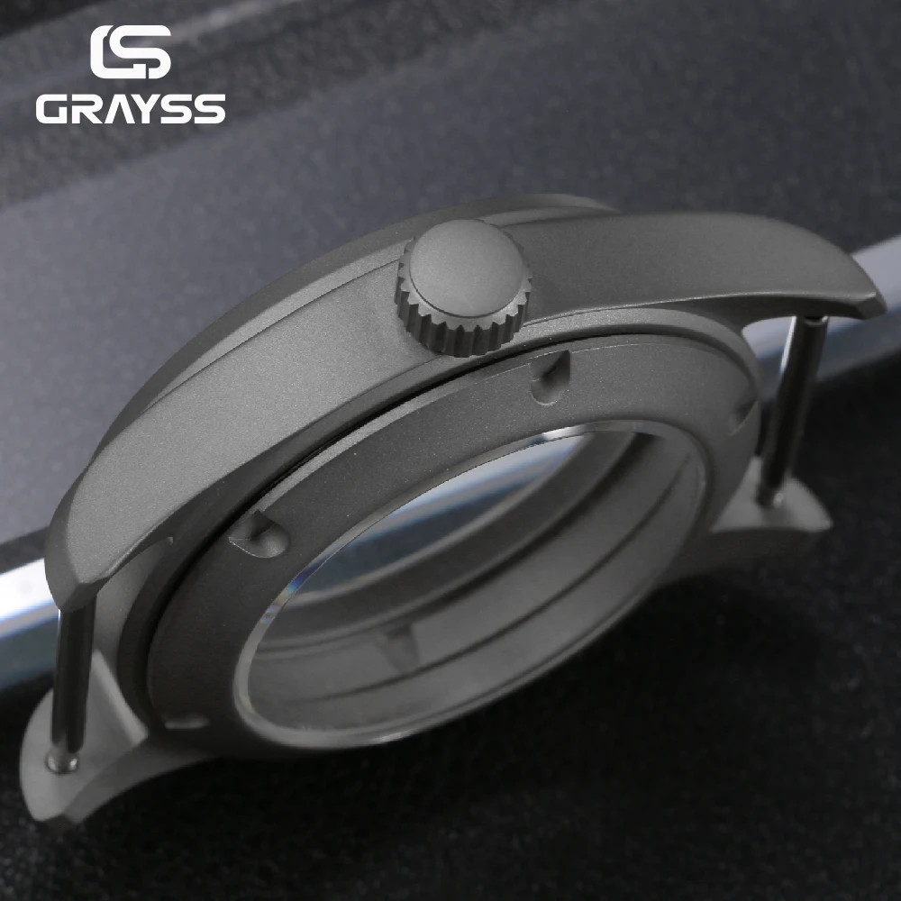 T2 Titanium/Steel Pilot Diving Watch Case for NH34 NH35 NH38 NH70 PT/ETA AR Sapp