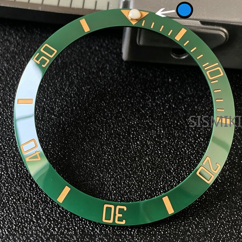 Black Blue Sloped Ceramic Watch Bezel Insert for Sea Dweller 16600 16660